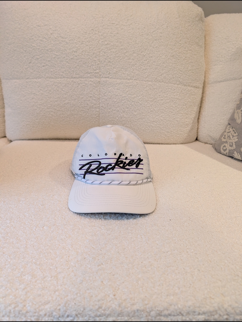 '47 Brand Colorado Rockies Downburst Hitch White Hat Adjustable Snapback